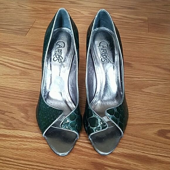 Carlos by Carlos Santana Green snake skin Sz. 8.5 - Picture 2 of 6